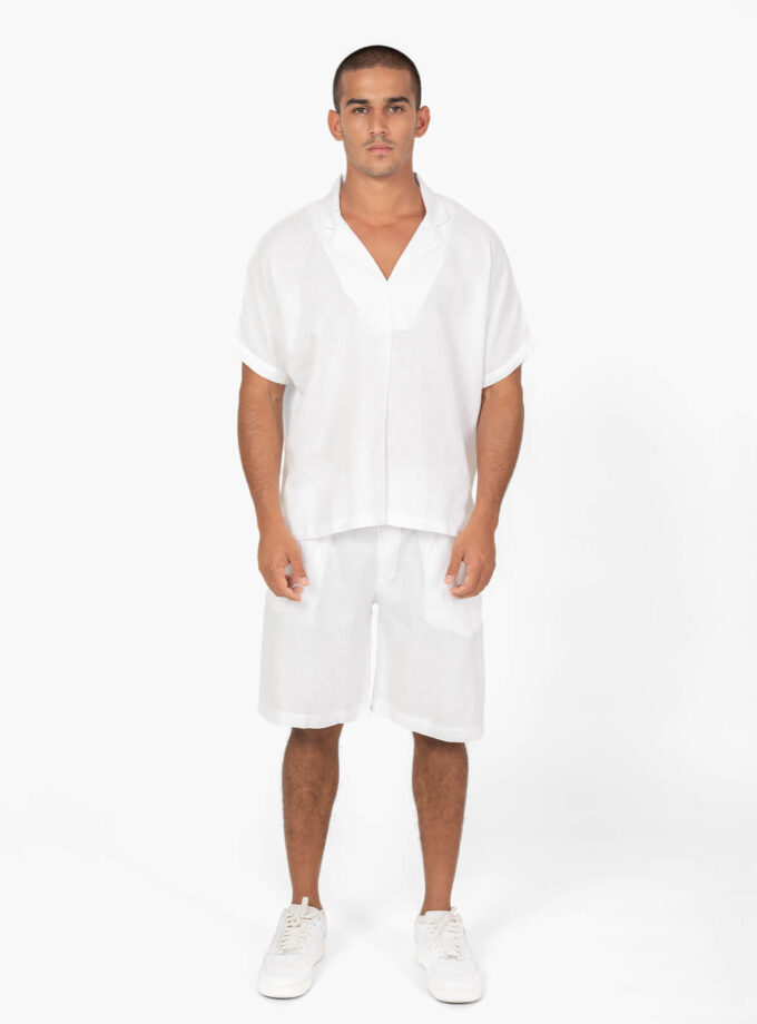 White linen short
