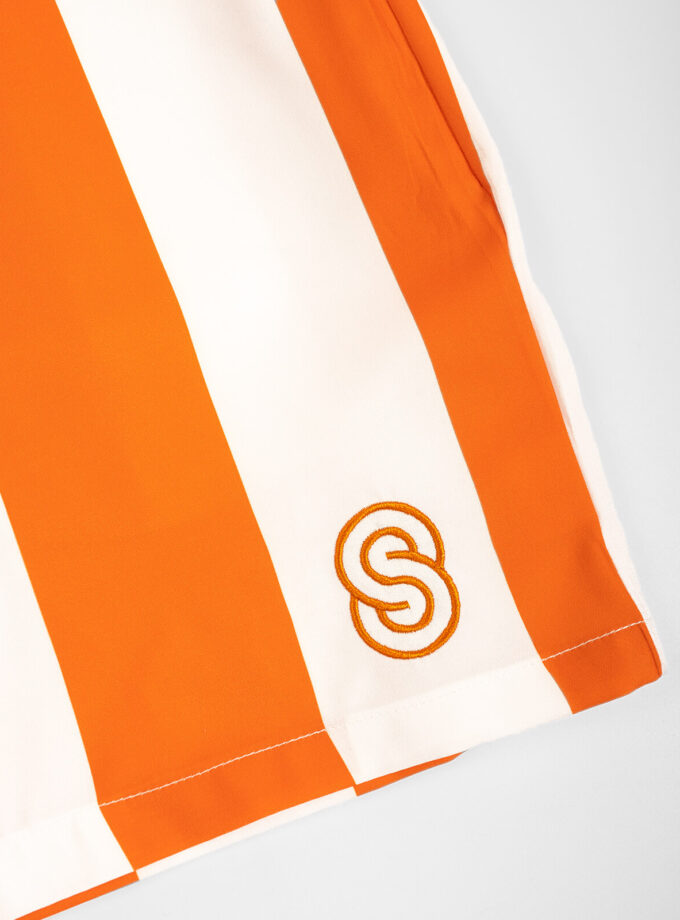 White and orange short