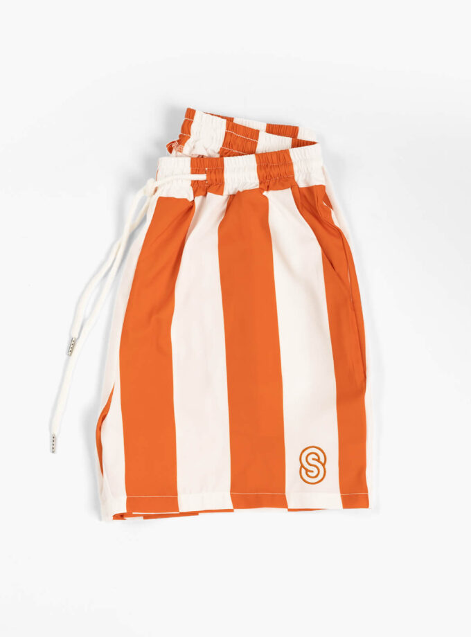 White and orange short