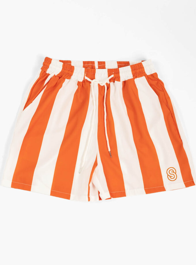 White and orange short