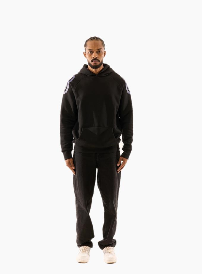 Black and blue hoodie