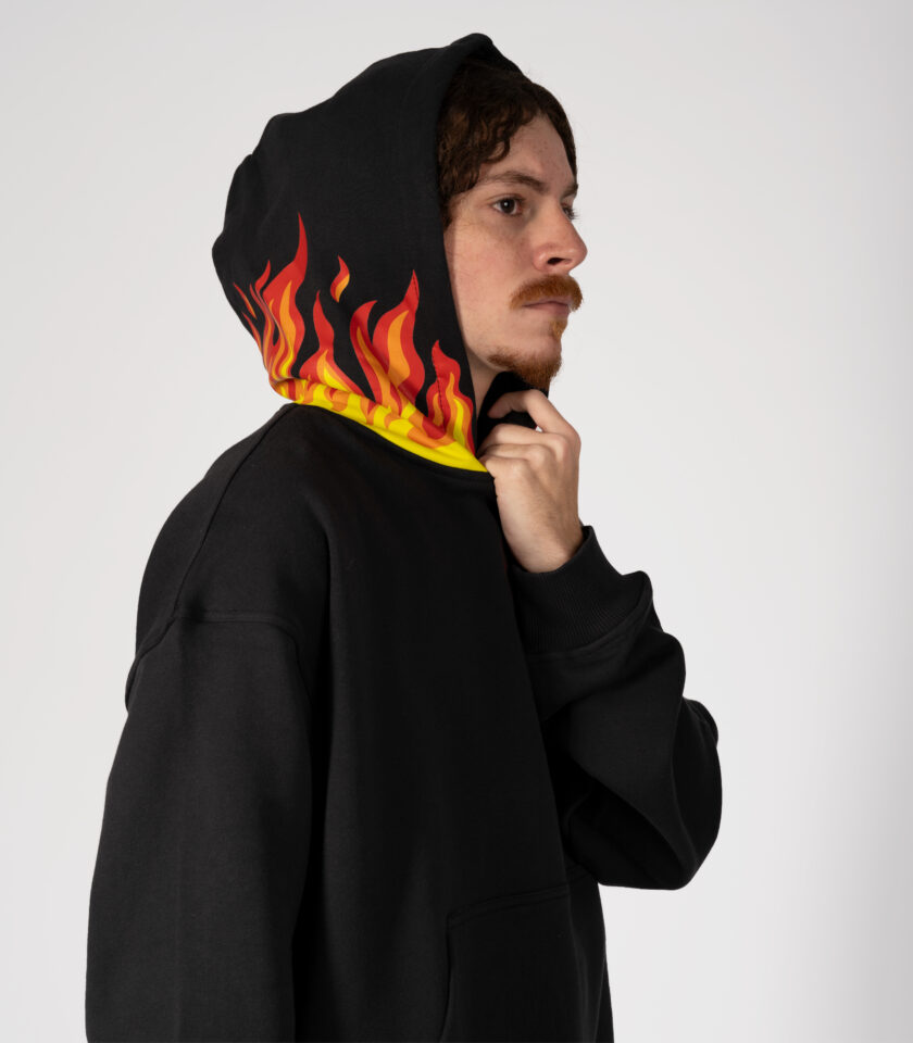 Red fire hoodie