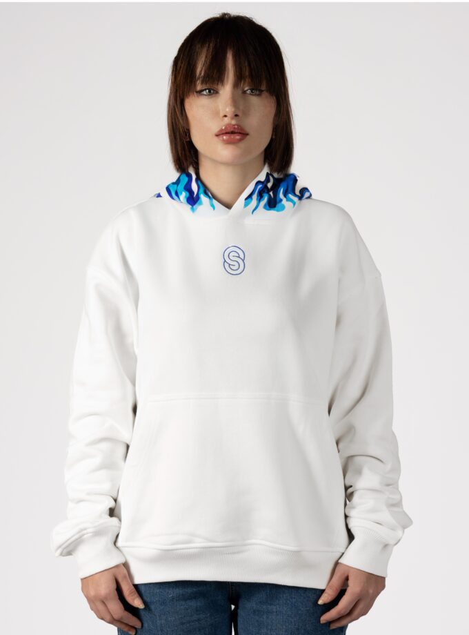blue fire hoodie