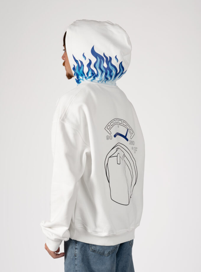 blue fire hoodie