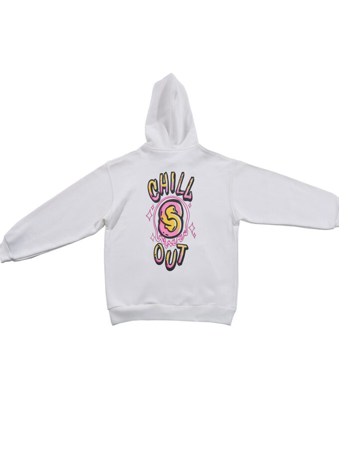 Chill out pink hoodie -w